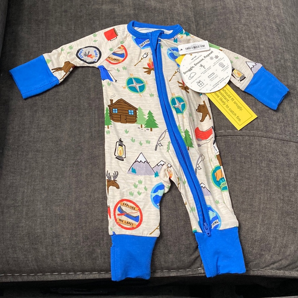 Preemie footed onesie